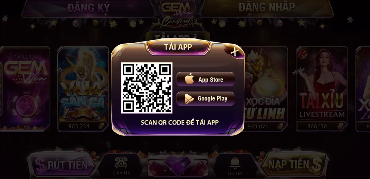 hướng dẫn tải app đăng ký game bài đổi thưởng