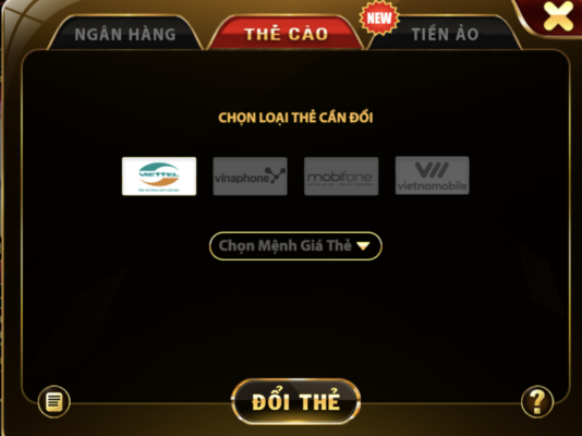 Rút tiền qua thẻ cào điện thoại